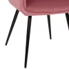 ARMCHAIR LATRELL  DUSTY PINK VELVET & BLACK METAL LEGS 55x57x84Hcm.