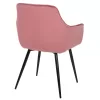 ARMCHAIR LATRELL  DUSTY PINK VELVET & BLACK METAL LEGS 55x57x84Hcm.