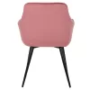 ARMCHAIR LATRELL  DUSTY PINK VELVET & BLACK METAL LEGS 55x57x84Hcm.