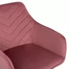 ARMCHAIR LATRELL  DUSTY PINK VELVET & BLACK METAL LEGS 55x57x84Hcm.