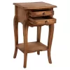 SIDE TABLE WITH 2 DRAWERS  MAHOGANY WOOD IN NATURAL COLOR 40x30x67Hcm.