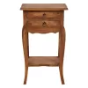 SIDE TABLE WITH 2 DRAWERS  MAHOGANY WOOD IN NATURAL COLOR 40x30x67Hcm.