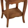 SIDE TABLE WITH 2 DRAWERS  MAHOGANY WOOD IN NATURAL COLOR 40x30x67Hcm.