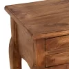 SIDE TABLE WITH 2 DRAWERS  MAHOGANY WOOD IN NATURAL COLOR 40x30x67Hcm.