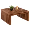 COFFEE TABLE SET OF 2 NYA  TEAK WOOD IN NATURAL COLOR  86x79x46Hcm.