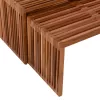 COFFEE TABLE SET OF 2 NYA  TEAK WOOD IN NATURAL COLOR  86x79x46Hcm.