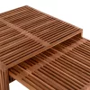 COFFEE TABLE SET OF 2 NYA  TEAK WOOD IN NATURAL COLOR  86x79x46Hcm.