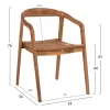 ARMCHAIR DEUS  TEAK WOOD 54x56x76Hcm.