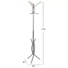 FLOOR STANDING HANGER  METALLIC IN SILVER COLOR-7 HANGING POSITIONS 41x41x176Hcm.