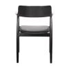 DINING ARMCHAIR KWEEN  MAHOGANY WOOD-BLACK VINYL 58x53x80Hcm.