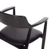 DINING ARMCHAIR KWEEN  MAHOGANY WOOD-BLACK VINYL 58x53x80Hcm.