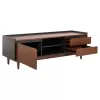 TV CABINET VEEN  MDF WITH WALNUT VENEER IN WALNUT AND DAREK GREY COLOR 170x40x50Hcm