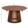 COFFEE TABLE ROUND FRANTZ  SOLID MINDI WOOD-NATURAL Φ80X45H cm.