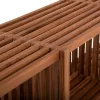 ΚΟΝΣΟΛΑ NYA  ΜΑΣΙΦ ΞΥΛΟ TEAK ΣΕ ΦΥΣΙΚΟ ΧΡΩΜΑ 130x29,5x46Υ εκ.