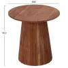 SIDE TABLE ROUND GROOT  SOLID ACACIA-NATURAL COLOR Φ45x44Hcm.