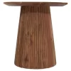 SIDE TABLE ROUND GROOT  SOLID ACACIA-NATURAL COLOR Φ45x44Hcm.