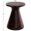 COFFEE TABLE ROUND FOSS  SOLID MANGO WOOD IN DARK BROWN Φ35x45Hcm.