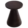 COFFEE TABLE ROUND FOSS  SOLID MANGO WOOD IN DARK BROWN Φ35x45Hcm.