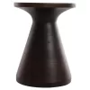 COFFEE TABLE ROUND FOSS  SOLID MANGO WOOD IN DARK BROWN Φ35x45Hcm.