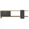 TV FURNITURE HENRIETTE  MELAMINE IN SONAMA-BLACK MARBLE 120x25x37,5Hcm.