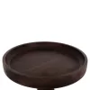 COFFEE TABLE ROUND CRAMM  SOLID MANGO WOOD IN DARK BROWN Φ45x47Hcm.