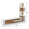 TV FURNITURE COMBO EDELIE  MELAMINE IN WHITE-NATURAL 150x29.5x120H cm.