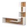 TV FURNITURE COMBO EDELIE  MELAMINE IN WHITE-NATURAL 150x29.5x120H cm.