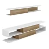 TV FURNITURE SET BIRGITTA  MELAMINE IN NATURAL-WHITE 181x31,5x39,6Hcm.