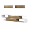 TV FURNITURE SET BIRGITTA  MELAMINE IN NATURAL-WHITE 181x31,5x39,6Hcm.