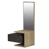 ENTRYWAY FURNITURE WITH MIRROR MEARA  MELAMINE IN NATURAL-BLACK MARBLE 49,1x31,3x90Hcm.