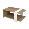 COFFEE TABLE WILMA  MELAMINE IN NATURAL-WHITE 80Χ50Χ35Hcm.