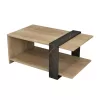 COFFEE TABLE WILMA  MELAMINE IN NATURAL-BLACK MARBLE 80Χ50Χ35Hcm.