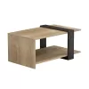 COFFEE TABLE WILMA  MELAMINE IN NATURAL-BLACK MARBLE 80Χ50Χ35Hcm.