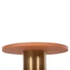 SIDE TABLE PUNJAB  METAL IN ORANGE-GOLD/BRASS Φ30.5x42Hcm.