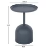 SIDE TABLE ROUND DELBEL  METAL IN DEEP BLUE Φ39,5x53,5Hcm.