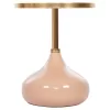 SIDE TABLE ROUND UTRI  METAL IN WARM PINK-BEIGE Φ35,5x44,5Hcm.