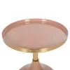 SIDE TABLE ROUND UTRI  METAL IN WARM PINK-BEIGE Φ35,5x44,5Hcm.