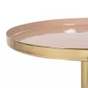 SIDE TABLE ROUND UTRI  METAL IN WARM PINK-BEIGE Φ35,5x44,5Hcm.