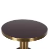 SIDE TABLE ERODE  METAL IN CHERRY RED-GOLD Φ50,5x52,5Hcm.