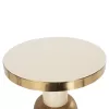 SIDE TABLE AMBUR  METAL IN ECRU-GOLD Φ40,5x62Hcm.