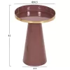 SIDE TABLE LATUR  METAL IN BROWNISH RED-GOLD Φ30,5x39-42Hcm.