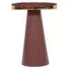 SIDE TABLE LATUR  METAL IN BROWNISH RED-GOLD Φ30,5x39-42Hcm.