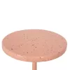 SIDE TABLE BOMBAY  METAL IN SALMON COLOR WITH DOTTED TABLETOP Φ25,5x51Hcm.