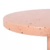 SIDE TABLE BOMBAY  METAL IN SALMON COLOR WITH DOTTED TABLETOP Φ25,5x51Hcm.