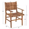 ARMCHAIR PROFESSIONAL SOLID TEAK WOOD AND RUSH-MATT 57.5x59x87H cm.ΗΜ9400.11