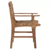 ARMCHAIR PROFESSIONAL SOLID TEAK WOOD AND RUSH-MATT 57.5x59x87H cm.ΗΜ9400.11