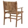 ARMCHAIR PROFESSIONAL SOLID TEAK WOOD AND RUSH-MATT 57.5x59x87H cm.ΗΜ9400.11