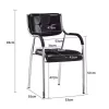 Visitor chair Florida PU white-chrome leg