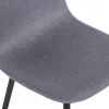 DINING CHAIR LEONARDO  GREY FABRIC & BLACK METAL LEGS 42x49,5x89Hcm.