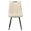 Chair Nely pu light beige-black metal leg 45x61x85cm